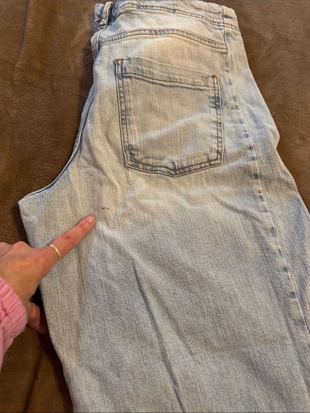 Pilcro Light Blue Wide-Leg Jeans with Frayed Hem - Picture 9 of 9